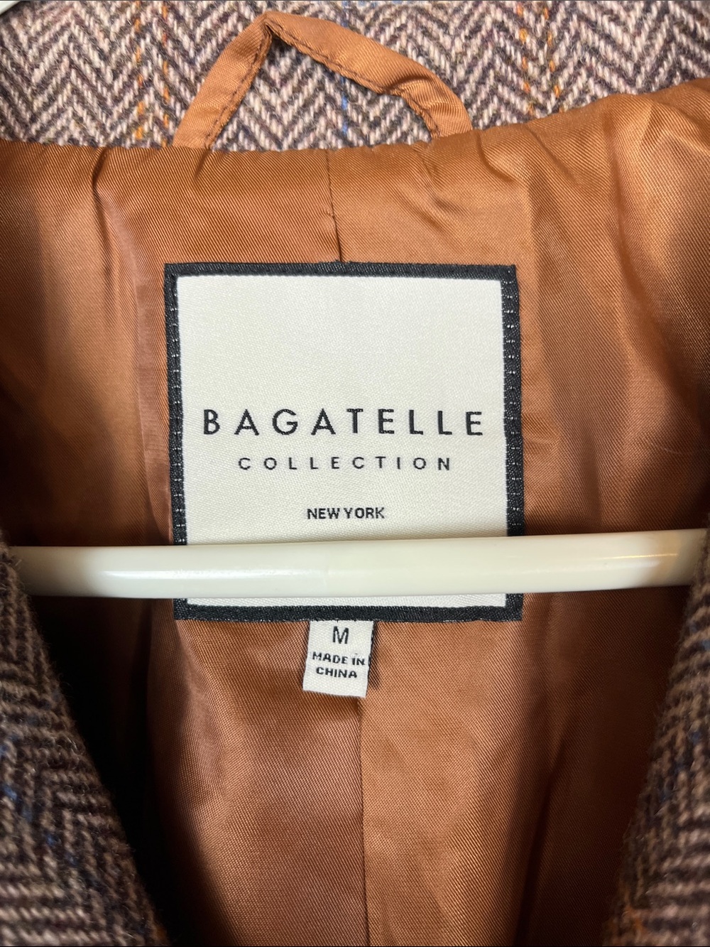 NWOT Bagatelle Collection New York Wool Blend Brown Tweed Button Up Vest - Picture 3 of 9
